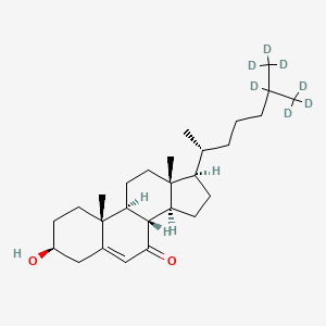 molecular formula C₂₇H₃₇D₇O₂ B1140471 (3S,8S,9S,10R,13R,14S,17R)-3-hydroxy-10,13-dimethyl-17-[(2R)-6,7,7,7-tetradeuterio-6-(trideuteriomethyl)heptan-2-yl]-1,2,3,4,8,9,11,12,14,15,16,17-dodecahydrocyclopenta[a]phenanthren-7-one CAS No. 127684-08-6