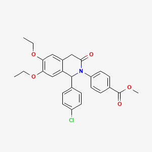 methyl 4-[1-(4-chlorophenyl)-6,7-diethoxy-3-oxo-3,4-dihydroisoquinolin-2(1H)-yl]benzoate