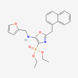 Diethyl {5-[(furan-2-ylmethyl)amino]-2-(naphthalen-1-ylmethyl)-1,3-oxazol-4-yl}phosphonate