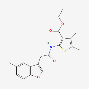 Ethyl 4,5-dimethyl-2-{[(5-methyl-1-benzofuran-3-yl)acetyl]amino}thiophene-3-carboxylate