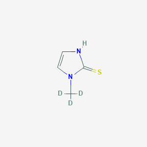 molecular formula C₄H₃D₃N₂S B1140477 甲巯咪唑-d3 CAS No. 1160932-07-9