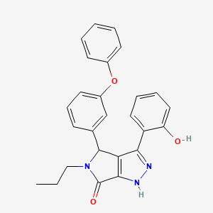 3-(2-hydroxyphenyl)-4-(3-phenoxyphenyl)-5-propyl-4,5-dihydropyrrolo[3,4-c]pyrazol-6(1H)-one