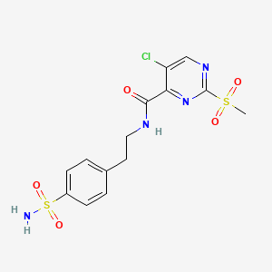 5-chloro-2-(methylsulfonyl)-N-[2-(4-sulfamoylphenyl)ethyl]pyrimidine-4-carboxamide