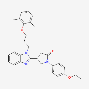 4-{1-[3-(2,6-dimethylphenoxy)propyl]-1H-benzimidazol-2-yl}-1-(4-ethoxyphenyl)pyrrolidin-2-one