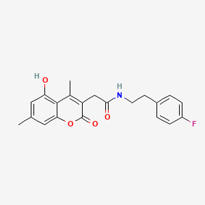 N-[2-(4-fluorophenyl)ethyl]-2-(5-hydroxy-4,7-dimethyl-2-oxo-2H-chromen-3-yl)acetamide