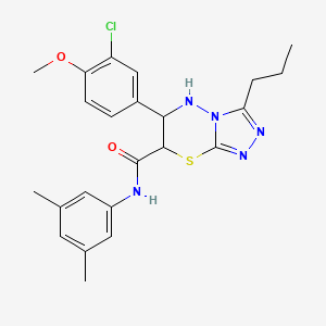 6-(3-chloro-4-methoxyphenyl)-N-(3,5-dimethylphenyl)-3-propyl-6,7-dihydro-5H-[1,2,4]triazolo[3,4-b][1,3,4]thiadiazine-7-carboxamide