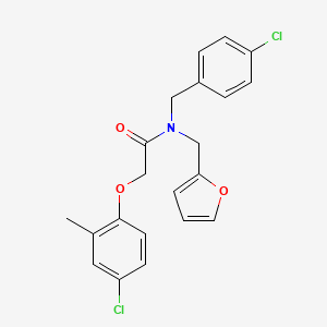 N-(4-chlorobenzyl)-2-(4-chloro-2-methylphenoxy)-N-(furan-2-ylmethyl)acetamide