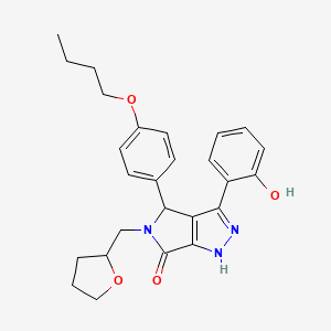 4-(4-butoxyphenyl)-3-(2-hydroxyphenyl)-5-(tetrahydrofuran-2-ylmethyl)-4,5-dihydropyrrolo[3,4-c]pyrazol-6(1H)-one