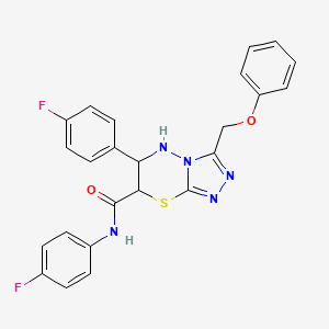 N,6-bis(4-fluorophenyl)-3-(phenoxymethyl)-6,7-dihydro-5H-[1,2,4]triazolo[3,4-b][1,3,4]thiadiazine-7-carboxamide