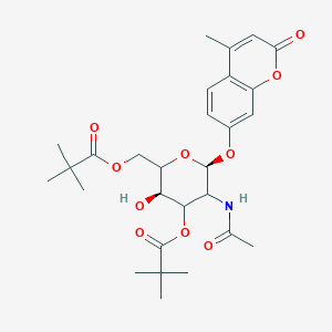molecular formula C₂₈H₃₇NO₁₀ B1140485 4-甲基伞形花素 2-乙酰氨基-2-脱氧-3,6-二叔丁酰-β-D-吡喃半乳糖苷 CAS No. 849207-59-6