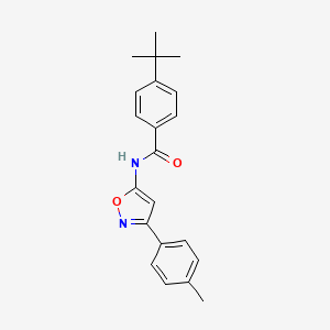 4-tert-butyl-N-[3-(4-methylphenyl)-1,2-oxazol-5-yl]benzamide