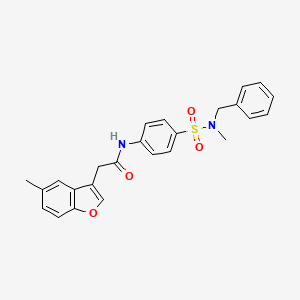 N-{4-[benzyl(methyl)sulfamoyl]phenyl}-2-(5-methyl-1-benzofuran-3-yl)acetamide