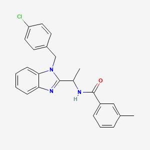 N-{1-[1-(4-chlorobenzyl)-1H-benzimidazol-2-yl]ethyl}-3-methylbenzamide