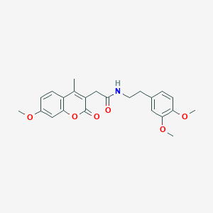 N-[2-(3,4-dimethoxyphenyl)ethyl]-2-(7-methoxy-4-methyl-2-oxo-2H-chromen-3-yl)acetamide