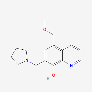 5-(Methoxymethyl)-7-(pyrrolidin-1-ylmethyl)quinolin-8-ol