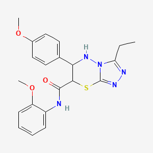 3-ethyl-N-(2-methoxyphenyl)-6-(4-methoxyphenyl)-6,7-dihydro-5H-[1,2,4]triazolo[3,4-b][1,3,4]thiadiazine-7-carboxamide