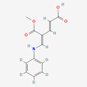 molecular formula C₁₃H₈D₅NO₄ B1140492 4-苯胺亚甲基戊二烯二酸-d5 5-甲酯 CAS No. 1185237-80-2
