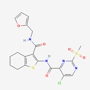 5-chloro-N-{3-[(furan-2-ylmethyl)carbamoyl]-4,5,6,7-tetrahydro-1-benzothiophen-2-yl}-2-(methylsulfonyl)pyrimidine-4-carboxamide