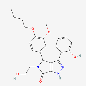 4-(4-butoxy-3-methoxyphenyl)-5-(2-hydroxyethyl)-3-(2-hydroxyphenyl)-4,5-dihydropyrrolo[3,4-c]pyrazol-6(1H)-one