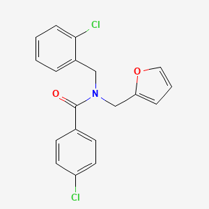 4-chloro-N-(2-chlorobenzyl)-N-(furan-2-ylmethyl)benzamide