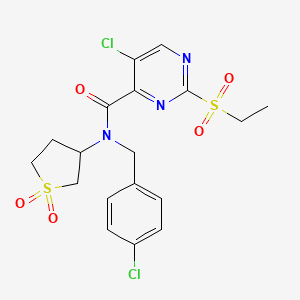 5-chloro-N-(4-chlorobenzyl)-N-(1,1-dioxidotetrahydrothiophen-3-yl)-2-(ethylsulfonyl)pyrimidine-4-carboxamide