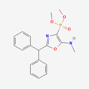 molecular formula C19H21N2O4P B11404941 Dimethyl [2-(diphenylmethyl)-5-(methylamino)-1,3-oxazol-4-yl]phosphonate 