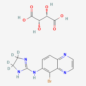 molecular formula C₁₅H₁₂D₄BrN₅O₆ B1140495 布林莫尼定-d4 D-酒石酸盐 CAS No. 1316758-27-6