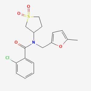 2-chloro-N-(1,1-dioxidotetrahydrothiophen-3-yl)-N-[(5-methylfuran-2-yl)methyl]benzamide