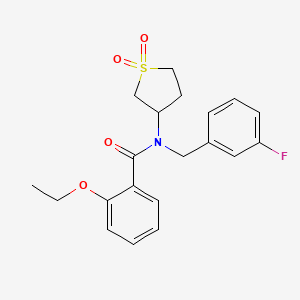 molecular formula C20H22FNO4S B11404965 N-(1,1-dioxidotetrahydrothiophen-3-yl)-2-ethoxy-N-(3-fluorobenzyl)benzamide 