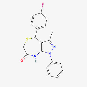 4-(4-fluorophenyl)-3-methyl-1-phenyl-4,6-dihydro-1H-pyrazolo[3,4-e][1,4]thiazepin-7-ol