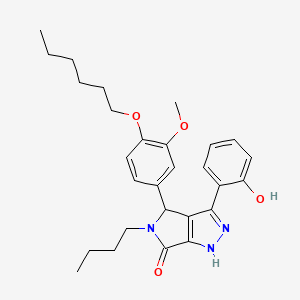 5-butyl-4-[4-(hexyloxy)-3-methoxyphenyl]-3-(2-hydroxyphenyl)-4,5-dihydropyrrolo[3,4-c]pyrazol-6(1H)-one