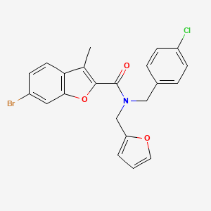 6-bromo-N-(4-chlorobenzyl)-N-(furan-2-ylmethyl)-3-methyl-1-benzofuran-2-carboxamide