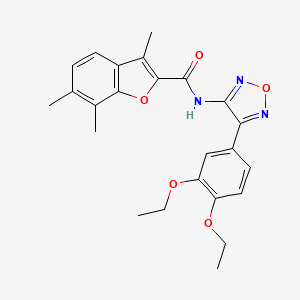 N-[4-(3,4-diethoxyphenyl)-1,2,5-oxadiazol-3-yl]-3,6,7-trimethyl-1-benzofuran-2-carboxamide