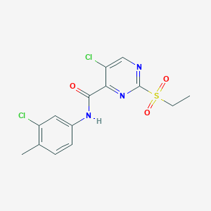 5-chloro-N-(3-chloro-4-methylphenyl)-2-(ethylsulfonyl)pyrimidine-4-carboxamide