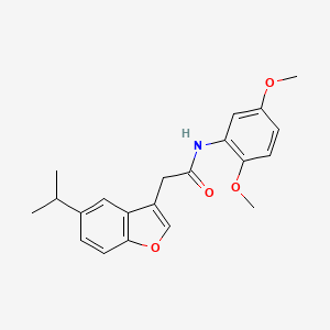 N-(2,5-dimethoxyphenyl)-2-[5-(propan-2-yl)-1-benzofuran-3-yl]acetamide