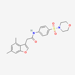 2-(4,6-dimethyl-1-benzofuran-3-yl)-N-[4-(morpholin-4-ylsulfonyl)phenyl]acetamide