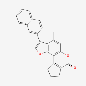 4-methyl-3-(2-naphthyl)-9,10-dihydrocyclopenta[c]furo[2,3-f]chromen-7(8H)-one