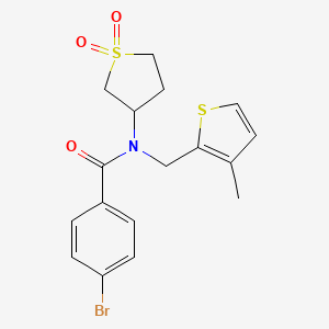 4-bromo-N-(1,1-dioxidotetrahydrothiophen-3-yl)-N-[(3-methylthiophen-2-yl)methyl]benzamide