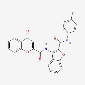 N-{2-[(4-methylphenyl)carbamoyl]-1-benzofuran-3-yl}-4-oxo-4H-chromene-2-carboxamide