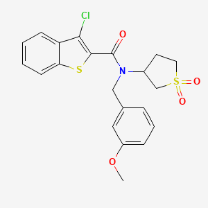 3-chloro-N-(1,1-dioxidotetrahydrothiophen-3-yl)-N-(3-methoxybenzyl)-1-benzothiophene-2-carboxamide