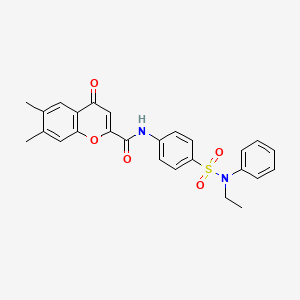 N-{4-[ethyl(phenyl)sulfamoyl]phenyl}-6,7-dimethyl-4-oxo-4H-chromene-2-carboxamide