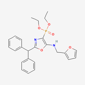 Diethyl [2-(diphenylmethyl)-5-{[(furan-2-YL)methyl]amino}-1,3-oxazol-4-YL]phosphonate