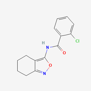 molecular formula C14H13ClN2O2 B11405160 2-chloro-N-(4,5,6,7-tetrahydro-2,1-benzoxazol-3-yl)benzamide 