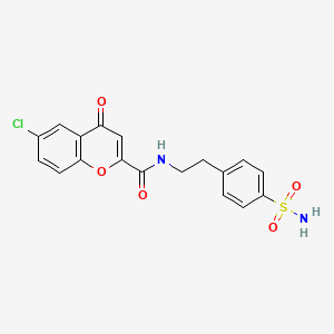 6-chloro-4-oxo-N-[2-(4-sulfamoylphenyl)ethyl]-4H-chromene-2-carboxamide