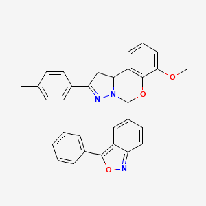 molecular formula C31H25N3O3 B11405185 7-Methoxy-2-(4-methylphenyl)-5-(3-phenyl-2,1-benzisoxazol-5-yl)-1,10b-dihydropyrazolo[1,5-c][1,3]benzoxazine 