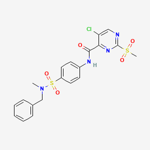 N-{4-[benzyl(methyl)sulfamoyl]phenyl}-5-chloro-2-(methylsulfonyl)pyrimidine-4-carboxamide