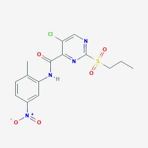 5-chloro-N-(2-methyl-5-nitrophenyl)-2-(propylsulfonyl)pyrimidine-4-carboxamide