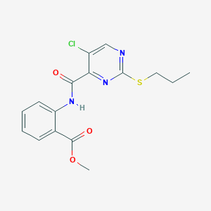 Methyl 2-({[5-chloro-2-(propylsulfanyl)pyrimidin-4-yl]carbonyl}amino)benzoate