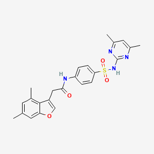 2-(4,6-dimethyl-1-benzofuran-3-yl)-N-{4-[(4,6-dimethylpyrimidin-2-yl)sulfamoyl]phenyl}acetamide