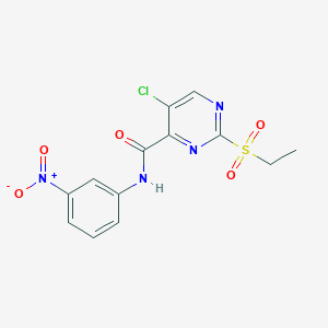 5-chloro-2-(ethylsulfonyl)-N-(3-nitrophenyl)pyrimidine-4-carboxamide